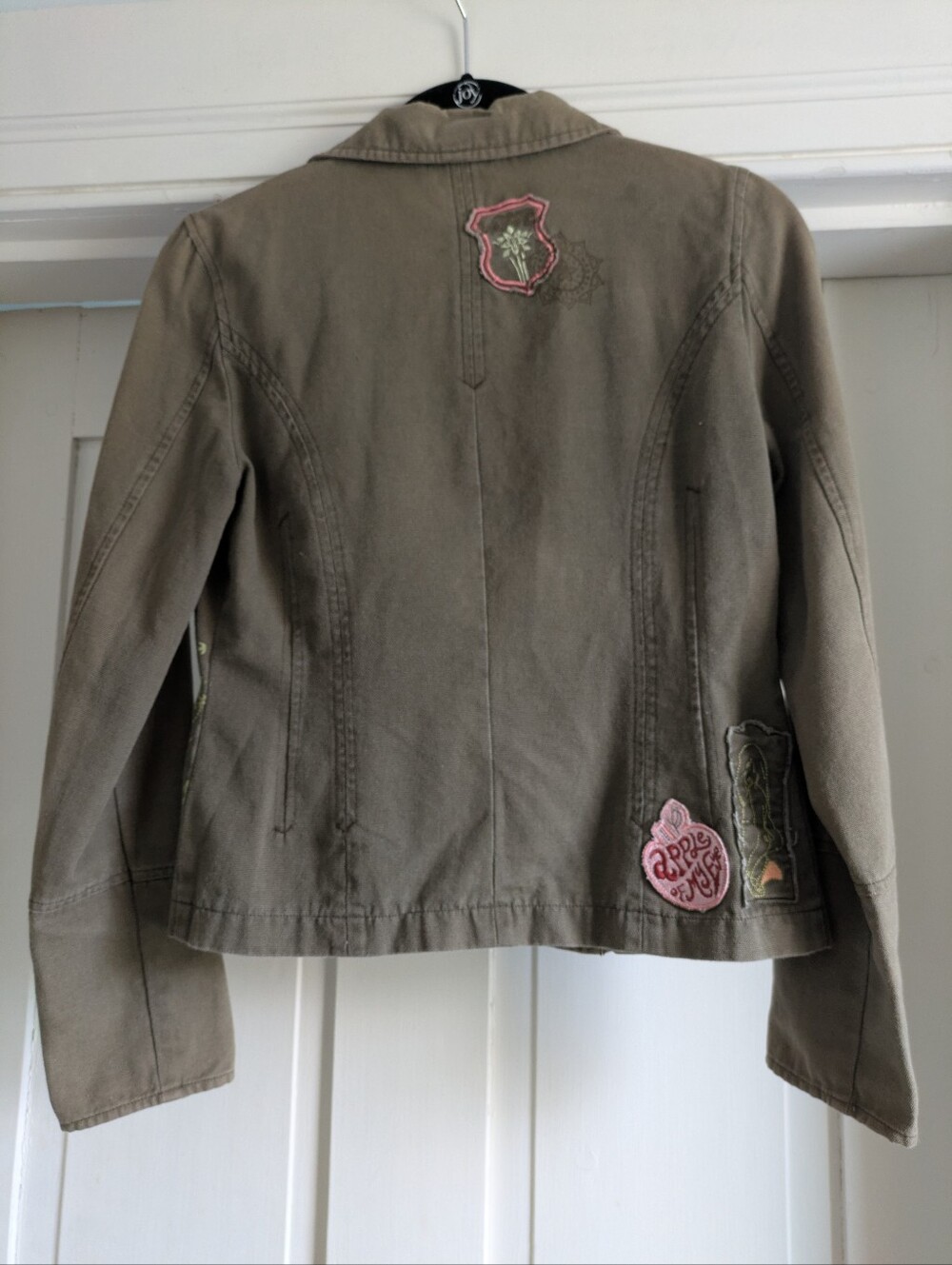 Vintage Khaki Jacket w/ Patches- 17" P2P - Picture 2 of 6